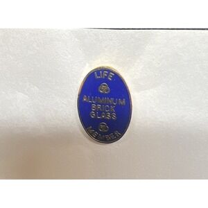 Aluminum Brick Glass Life Member Pin- NICE